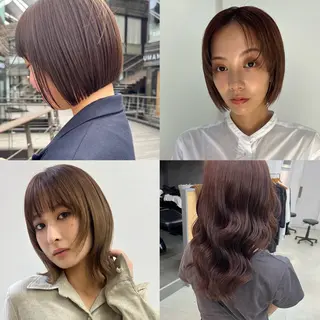 ミディアム mee.所属・カットモデル募集中 / ベージュ/あづきのヘアスタイル