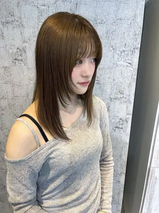 セミロング 暖色カラー募集中 🐈‍⬛💗miyuのヘアスタイル