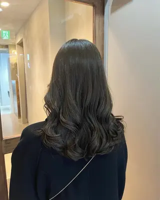 セミロング カラー akane/ボブ /オリーブ/ブラウンのヘアスタイル