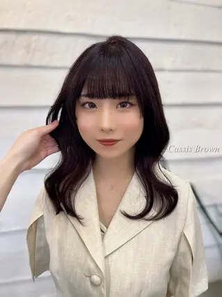 ミディアム 松島 綾子のヘアスタイル