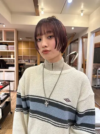 ショート Null 表参道所属・岩下昂世/ ハイトーン/デザインのヘアスタイル