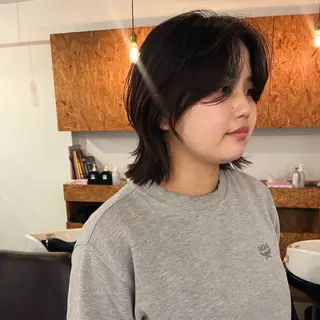 ミディアム 暖色/パーマ 🌼クニトウメイのヘアスタイル