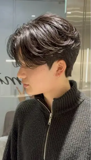 ミディアム パーマ メンズ エクシア西梅田所属・メンズ特化⚡️うえだ りゅうきのヘアスタイル
