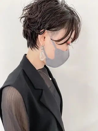 ショート パーマ ハイトーンカラー RYUのヘアスタイル