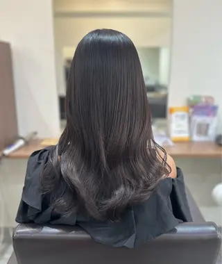ロング カラー パーマ 縮毛矯正✨ 透明感カラー✨山下のヘアスタイル
