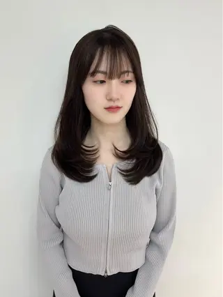 カラー ヘアアレンジ 似合わせ顔まわり カット💛森尾真由美のヘアスタイル