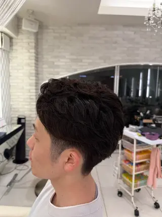 ショート パーマ メンズ 🔥men's🔥 三上 拓真のヘアスタイル