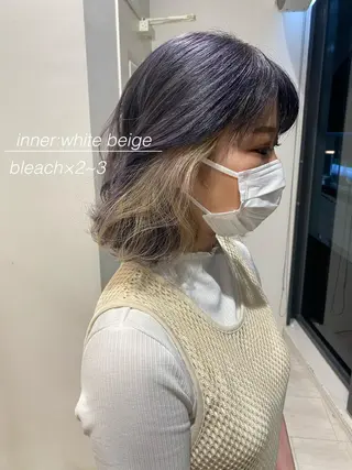 ミディアム カラー es SALON所属・神崎 夢羽のヘアスタイル