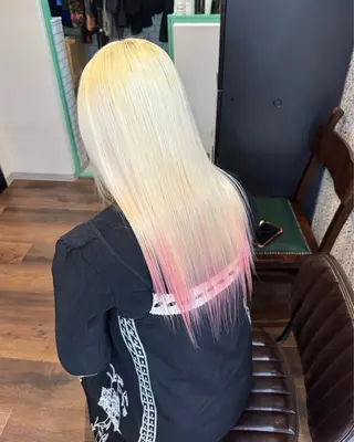 ロング ハイトーン/ムラ修正 miyu🍒ྀིのヘアスタイル