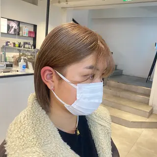 ショート カラー 酸性ストレート・ メンズ 三原 楊子のヘアスタイル