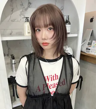 ミディアム カラー ブリーチ୨୧大阪梅田 タカシマリナ♡のヘアスタイル