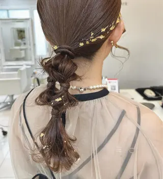 セミロング カラー ヘアアレンジ マツエク・マツパ アイブロウ Noah's　Ark所属・透明感カラー🫧ヘア セット🫧松本菜月の眉毛・アイブロウイメージ