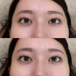 マツエク・マツパ 透明感カラー/顔周り カット/レイヤーにかのヘアスタイル