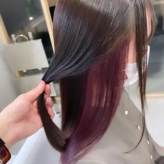 セミロング カラー 艶髪・透明感カラー ✨若松良樹のヘアスタイル