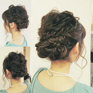 ヘアアレンジ ミディアム 透明感ハイライト◎ 伊藤夏海のヘアスタイル