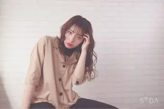 セミロング カラー パーマ ヘアアレンジ メンズ キッズ ネイル マツエク・マツパ premier modelsのヘアスタイル