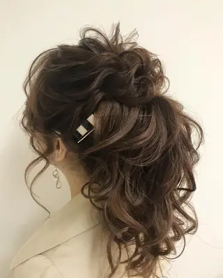 セミロング カラー パーマ ヘアアレンジ マツエク・マツパ backstage.AZ所属・吉川 宙翔のヘアスタイル