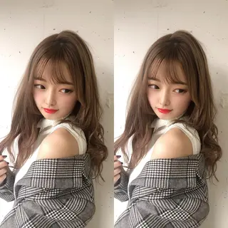 セミロング カラー 池袋髪質改善 タニグチのヘアスタイル