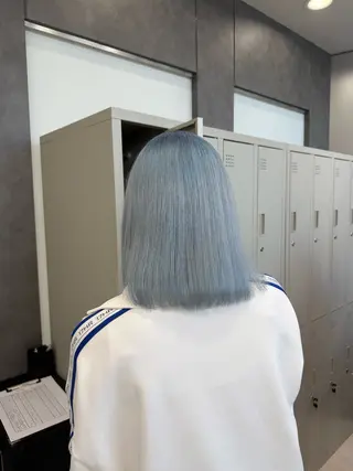 ミディアム カラー ヘアアレンジ 韓国ヘア🖤/透明感 shihoのヘアスタイル