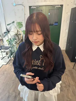 ロング 若井 媛愛のヘアスタイル