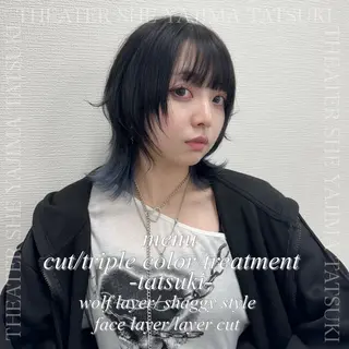 ミディアム 🫧ハイトーン特化 🐺矢島タツキ🐺のヘアスタイル