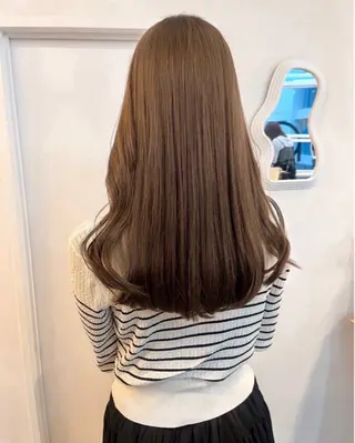 ロング カラー uni/haruhi ☀️透明感カラーのヘアスタイル