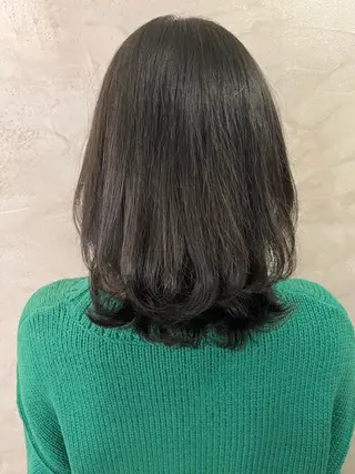 ミディアム FUJINO RYOのヘアスタイル