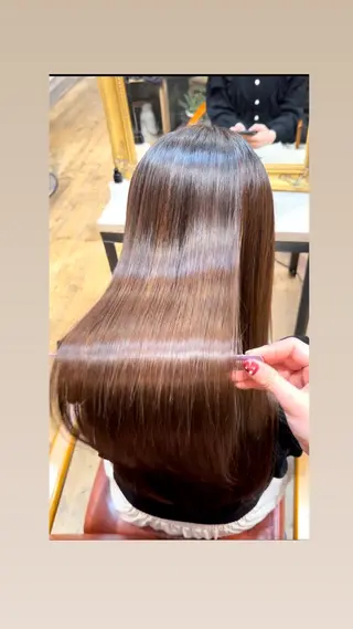 ロング パーマ 🌈艶髪縮毛矯正🌈 岡野美典のヘアスタイル