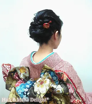 ミディアム ヘアアレンジ Hair&Make Delight*のヘアスタイル