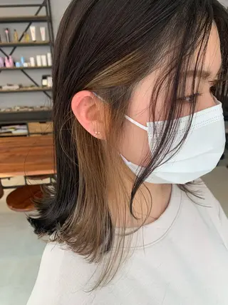 ミディアム カラー theF___ yukoのヘアスタイル