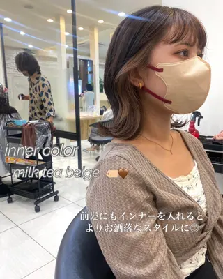 ミディアム カラー 韓国ヘア／艶カラー minamiのヘアスタイル