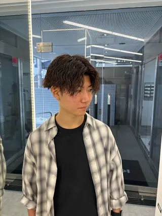 ショート パーマ メンズ 森龍馬 メンズ専門美容師のヘアスタイル