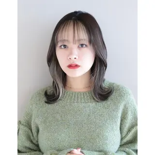 セミロング カラー キッズ 🍼顔周りカット/ レイヤー/小川華奈のヘアスタイル