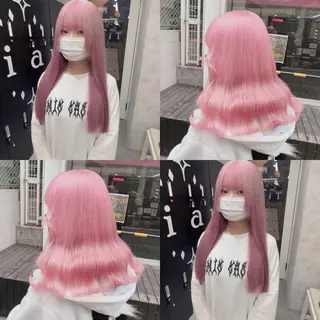 ロング 栄🎡ピンクカラー 💕SAKURA💕のヘアスタイル