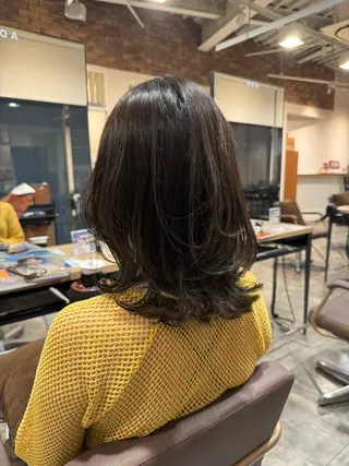 ミディアム カラー ブリーチなし ダブルカラー三國雅矢のヘアスタイル