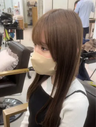 セミロング カラー 東 尚人のヘアスタイル