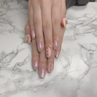 ネイル はな💎ネイル ワンホン、長さ出しのネイルデザイン