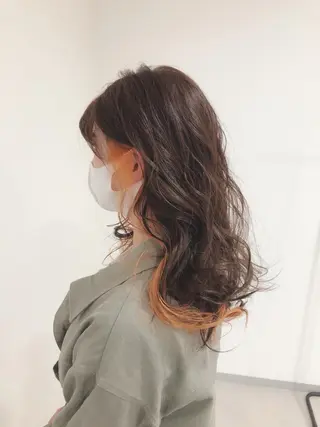 セミロング カラー パーマ 【tejina】 ochiのヘアスタイル