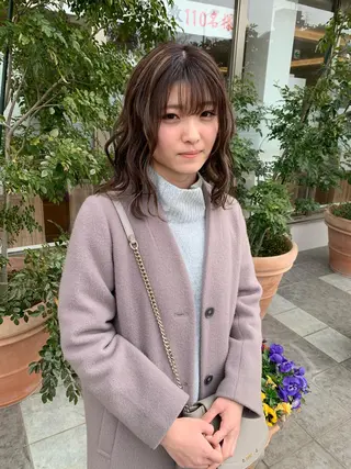 ミディアム カラー 髪質改善美容室Lust所属・美容室Lust💚 嶋崎 鷹のヘアスタイル