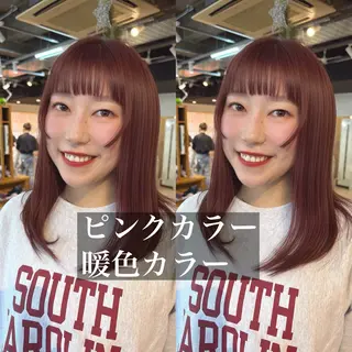 ミディアム ブリーチ 透明感shihoのヘアスタイル