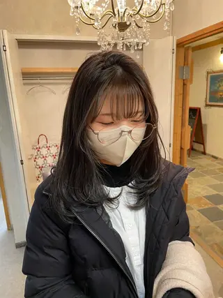 ミディアム カラー 🌼RIKA🌼レデ ィース専門💖のヘアスタイル