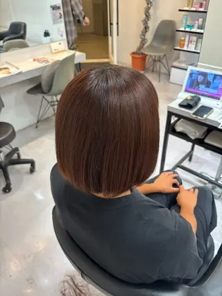 ミディアム 🍑髪質改善カラー モデル募集中もも🍑のヘアスタイル