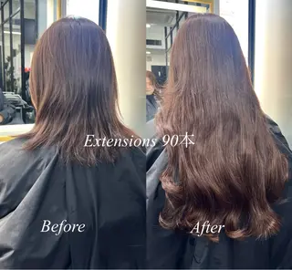 ロング カラー シールエクステ特化 ハイトーン、NANAのヘアスタイル