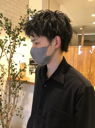 ショート カラー パーマ ヘアアレンジ メンズ ❣️倉敷❣️美髪 カラー能登一成のヘアスタイル