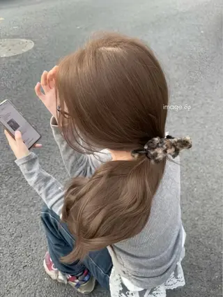 カラー 透ける透明感カラー 🤍anju🪽ྀིのヘアスタイル