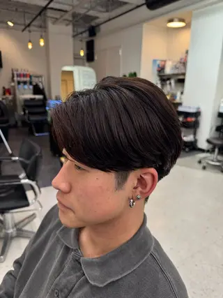 ショート パーマ メンズ ハイトーンカラー メンズパーマだいきのヘアスタイル