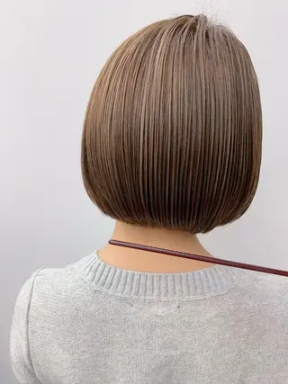 ショート カラー 髪質改善×大人可愛い 艶髪🫧ダイトのヘアスタイル