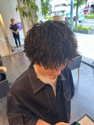 パーマ メンズ 💈メンズサロン シャドウパーマ大募集のヘアスタイル