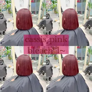 ショート カラー ピンクカラー🎀/ ミルクティー🍼花音のヘアスタイル