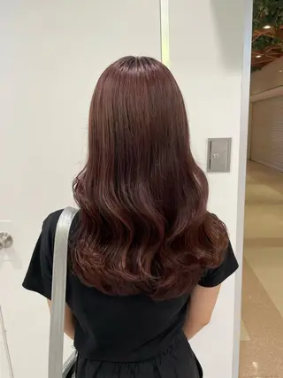 セミロング カラー 大人っぽ♡上品な暖色 ♡ブリーチなし♡のヘアスタイル